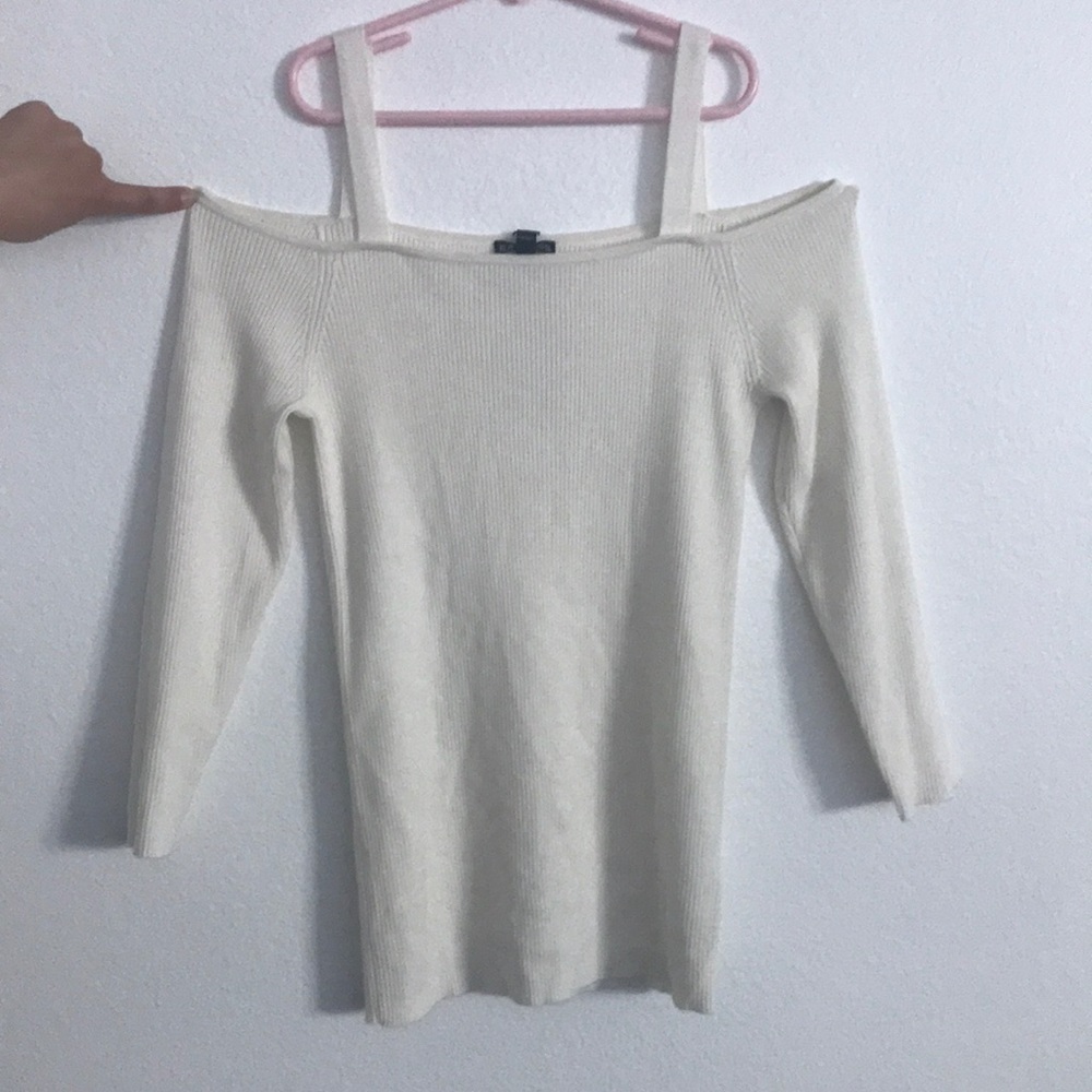 Express white off the shoulder shirt